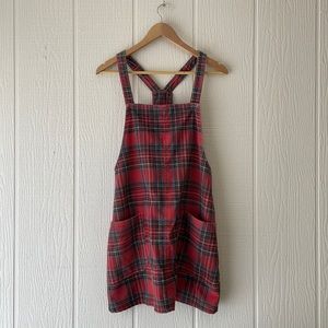 Minkpink plaid/tartan dungaree/overall dress